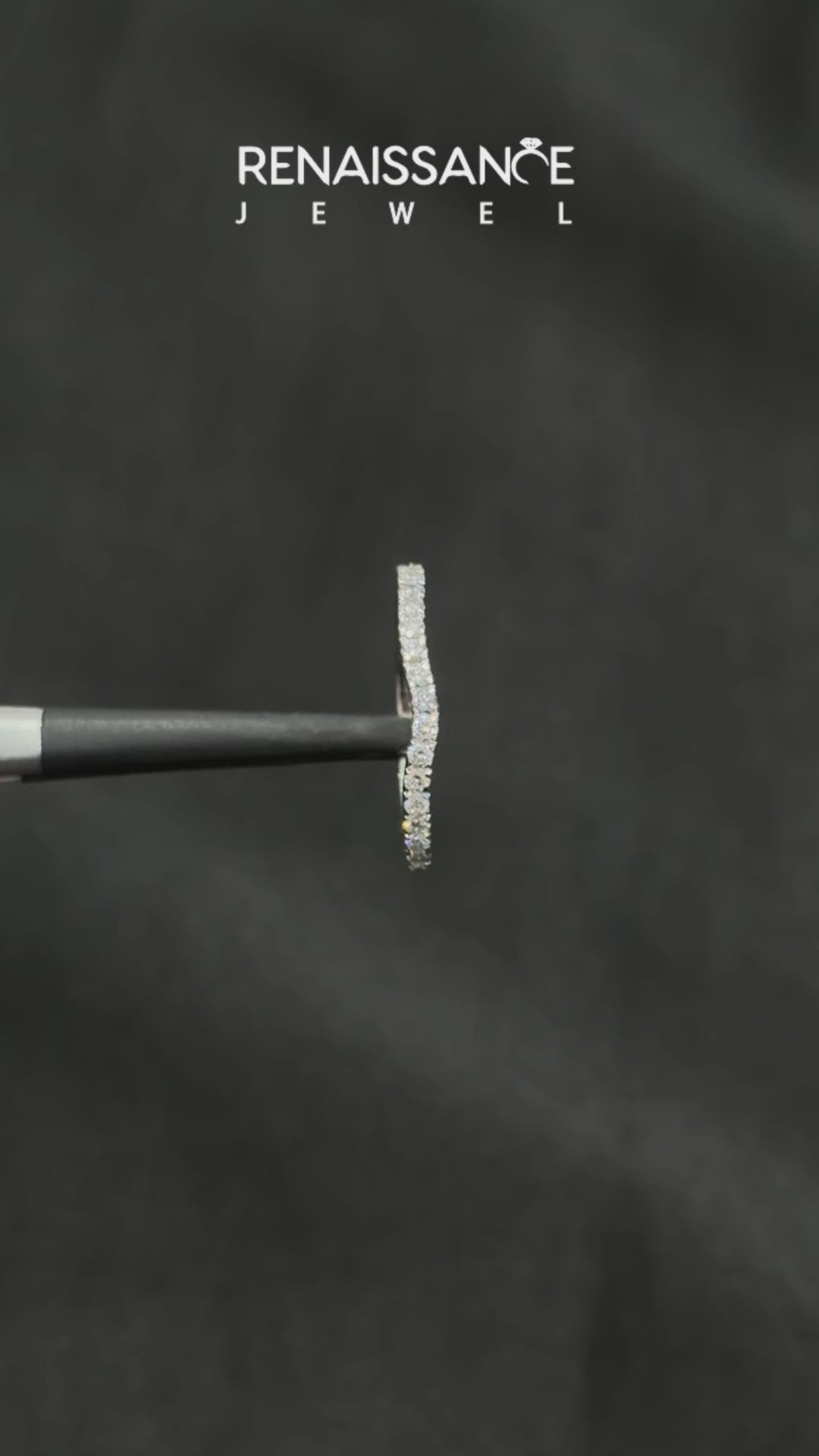 Platinum Round Diamond Classic Half Eternity Band with Shared Prong Setting_11