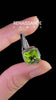 Silver Princess Cut Peridot Solitaire Ring with Split Shank and Prong Setting_13