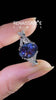 White gold Oval Cut Blue Sapphire Solitaire Ring with Four-Prong Setting and Twisted Pavé Band_12