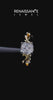 Yellow gold Cushion Solitaire Twisted Band Prong Setting Ring