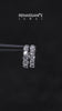 White gold Channel-Set Round Diamond Hoop Earrings 3