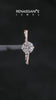 Rose gold Round Solitaire Twist Band with Pavé Diamonds and Four-Prong Setting_10