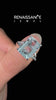 Silver Emerald Cut Aquamarine Solitaire Ring with Pavé Band and Prong Setting_13