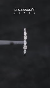 Platinum Prong Set Round Diamond Half-Eternity Band