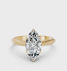 Yellow gold Marquise Solitaire Diamond Engagement Ring with Cathedral Setting and Four-Prong Mount on a Classic Band_121