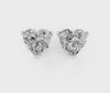 White gold Heart Brilliant Diamond Stud Earrings 5