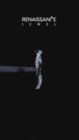 White gold Round Diamond Twisted Infinity Band with Prong Setting
