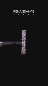 Rose gold Princess Cut Diamond Eternity Band with Channel Setting and Shared Prong
