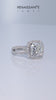 White gold Princess Cut Halo Split Shank Pave Set Ring_21