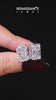 White gold Radiant Brilliant Diamond Stud Earrings_60