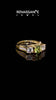 Yellow gold Round Cut Peridot Three-Stone Ring with Channel Set Band and Four-Prong Setting_12