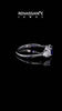 Silver Oval Cut Blue Sapphire Three-Stone Ring with Pear  Side Stones and Prong Setting_15