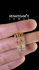 Yellow gold Pear Diamond Drop Earrings with Screw Back_4