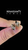 Yellow gold Oval Diamond Shell Stud Earrings_4