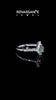 Silver Fancy Green Pear Cut Cut Diamond Sunburst Halo Engagement Ring with Pavé Band_12