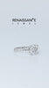 Silver Round Cut Moissanite Solitaire Engagement Ring with Round  Pavé Band and Prong Setting_12