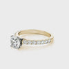 Yellow gold Round Diamond Classic Half Eternity Band with Shared Prong Setting 3