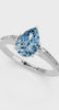White gold Fancy Blue Pear  Cut Channel Set Solitaire Engagement Ring with Four-Prong Setting_114