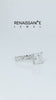 Silver Princess Cut Moissanite Solitaire Ring with Twisted Band and Pavé Accents_13