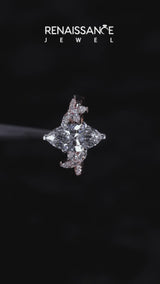 Rose gold Marquise Diamond Floral Vine Solitaire Engagement Ring