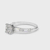 Silver Cushion Solitaire with Side Baguettes and Channel Set Band 3