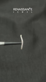 Platinum Diamond Pavé Curved Wedding Band