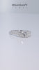 White gold Three-Stone Princess Cut Diamond Ring with Pavé Band and Prong Setting_40