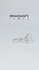 Silver Pear Cut Moissanite Solitaire Ring with Side Stones and Four-Prong Setting_13