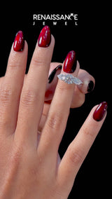 Platinum Three-Stone Cushion Cut Brilliant Diamond Solitaire Ring with Tapered Band and Four-Prong Setting