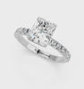 White gold Radiant Solitaire Pavé Band with Four-Prong Setting_85