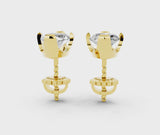 Yellow gold Marquise Cut Diamond Stud Earrings
