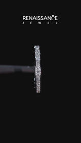 Platinum Channel Set Princess Cut Diamond Eternity Band