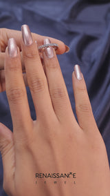 White gold Pavé Round Diamond Eternity Band with Shared Prong Setting