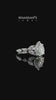 Silver Pear Cut Moissanite Solitaire Ring with Side Stones and Four-Prong Setting_18