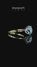 14K Yellow Gold 1.01 Carat D VVS1 Round Solitaire Engagement Ring with Classic Band and Four-Prong Setting