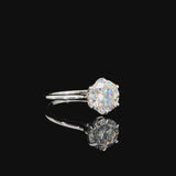 Rose gold Oval Solitaire Cathedral Diamond Ring with Six-Prong Setting