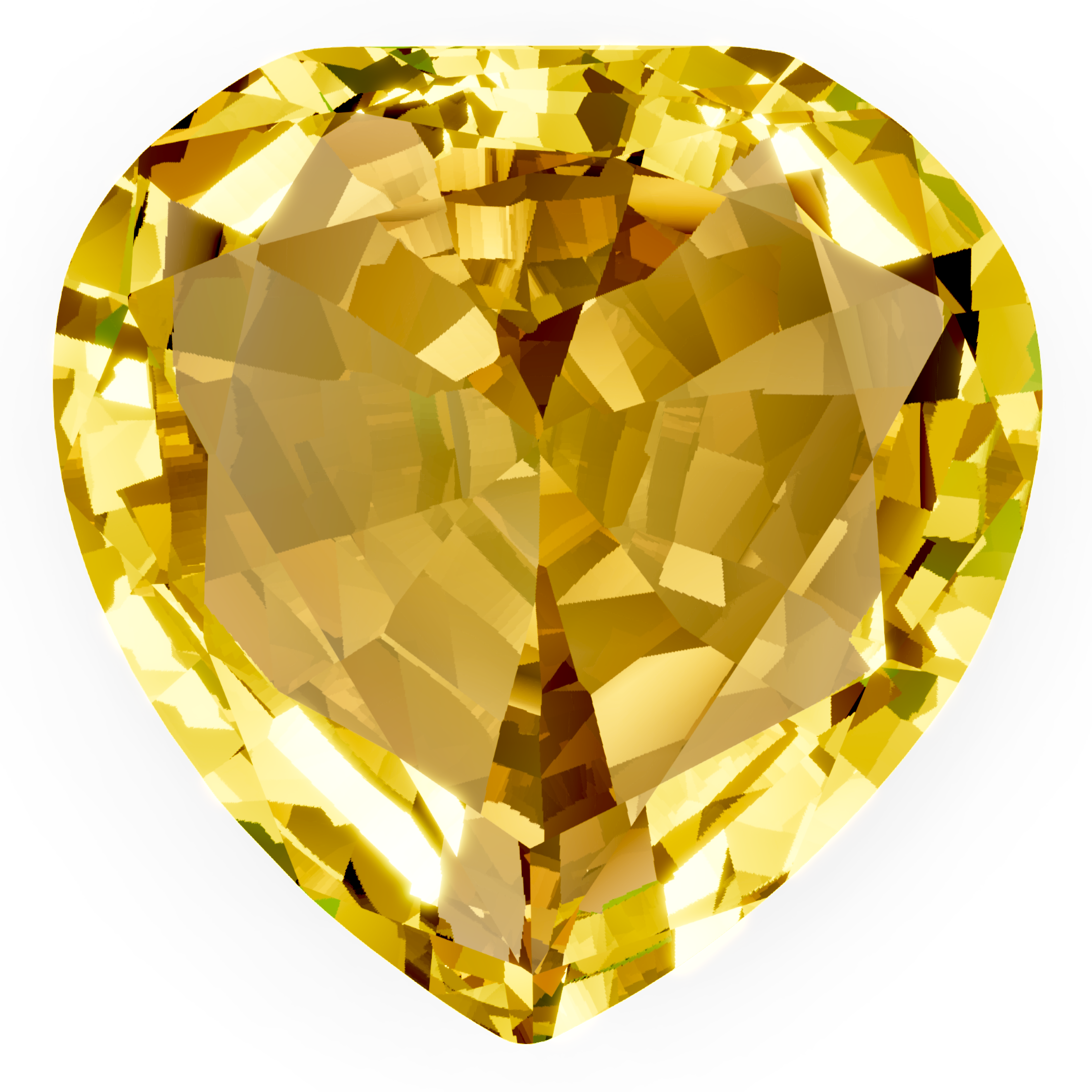 Yellow Sapphire heart