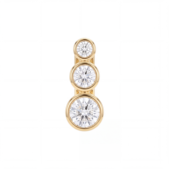 Three Stone diamond earrings